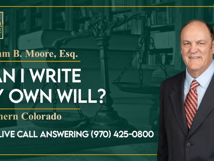 Can I write my own will? - W. B. Moore Law LLC