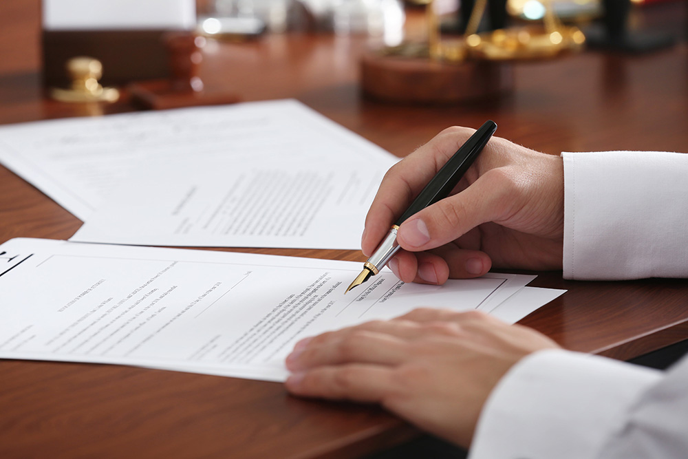 Colorado probate lawyer desk paperwork
