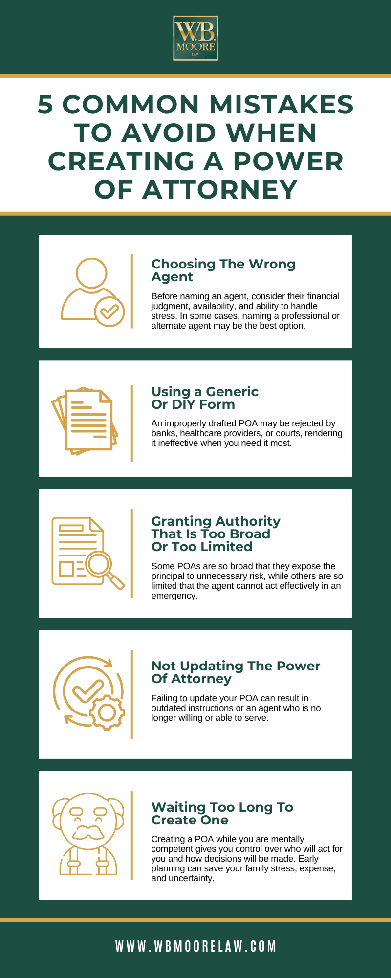 5 Common Mistakes To Avoid When Creating A Power Of Attorney Infographic