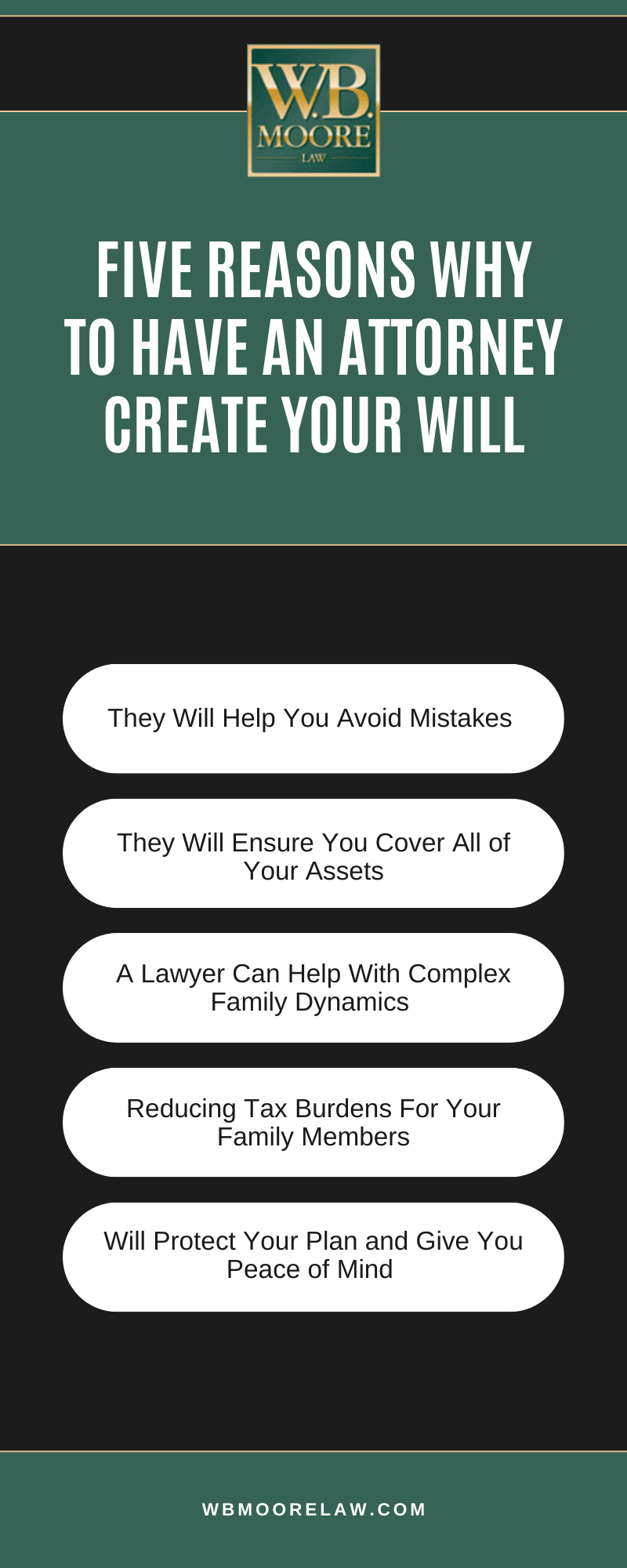 Five Reasons Why To Have An Attorney Create Your Will Infographic